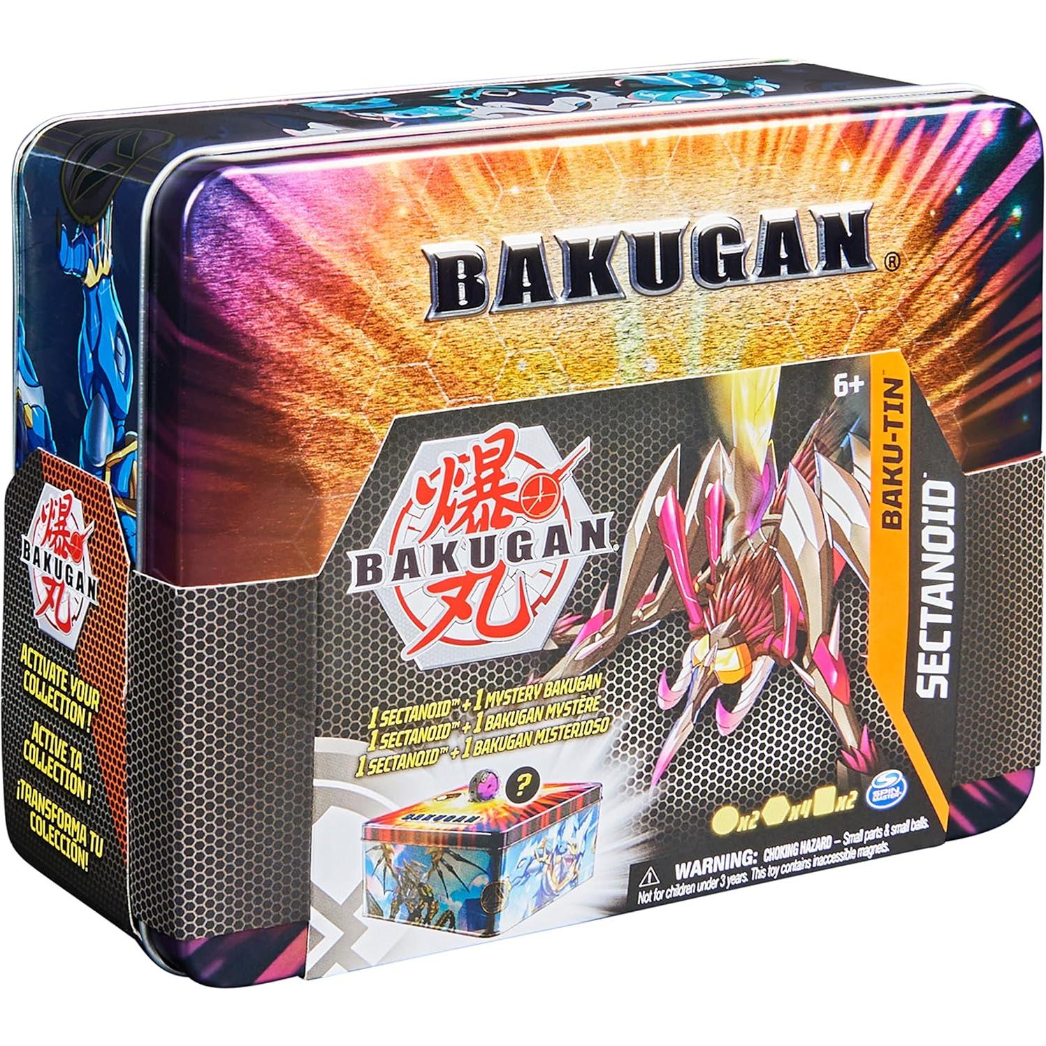 BAKUGAN Baku-Tin Metal con Darkus Sectanoid y Sorpresa