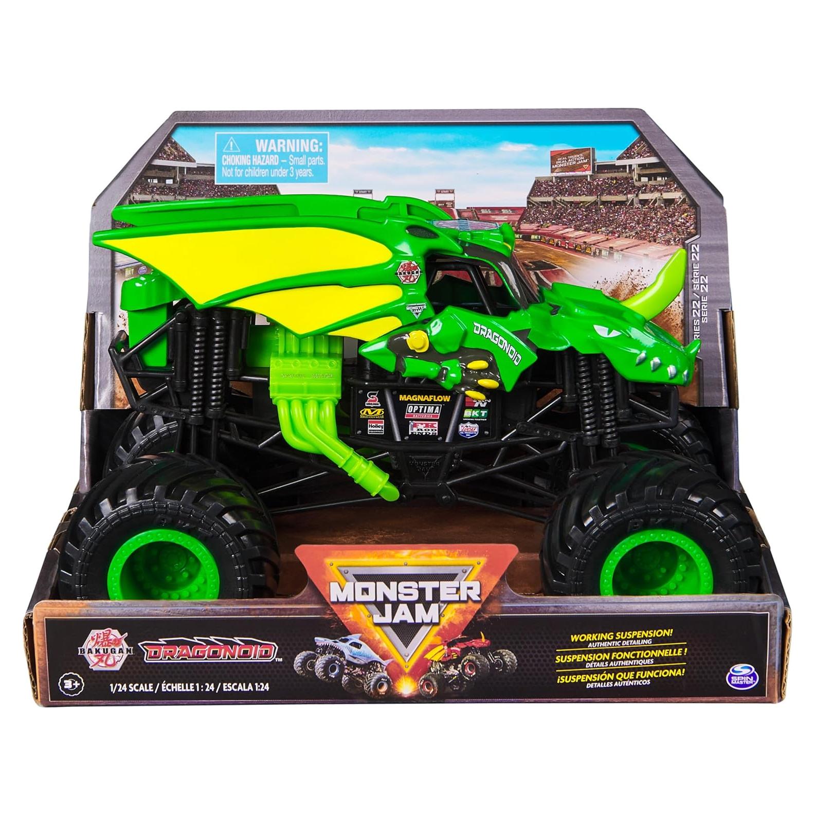 Camión Monstruo Monster Jam Dragonoid 1:24 Verde Die-Cast