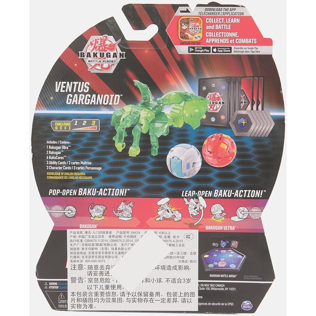 Paquete de Inicio Bakugan 3-Pack Ultra Ventus 6+
