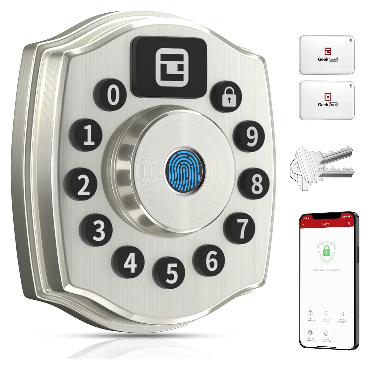 Cerradura Inteligente Geek L-F501 con Huella y Teclado