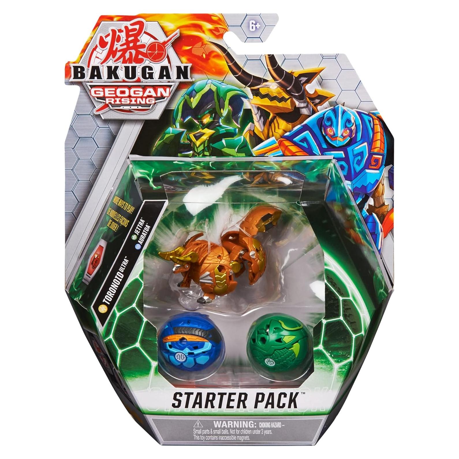 Bakugan Geogan Rising Spin Master Paquete Inicial 3-Piezas