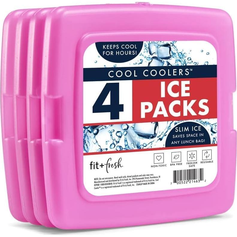 Paquetes de Hielo Reutilizables Fit & Fresh Cool Coolers 4 PZ