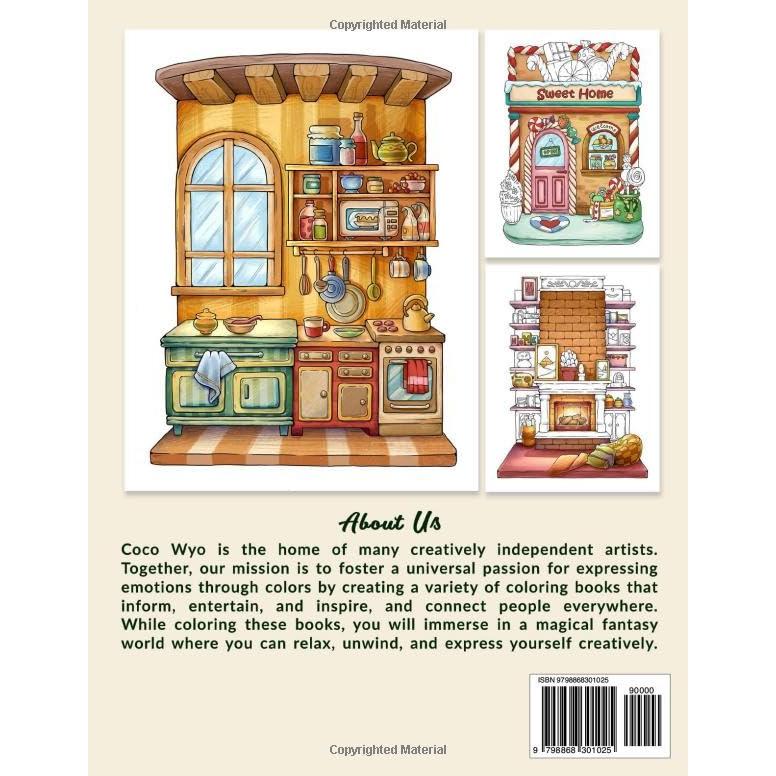 Relaxing Corner: Adult Coloring Book with Calm, Cozy, and Peaceful Spaces for Relaxation and Stress Relief