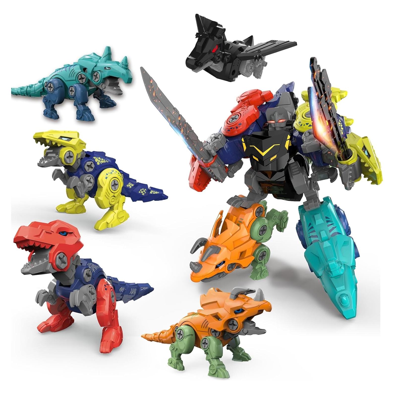 Robot Transformador Dinosaurio 5 en 1 Rockclo Juguete DIY