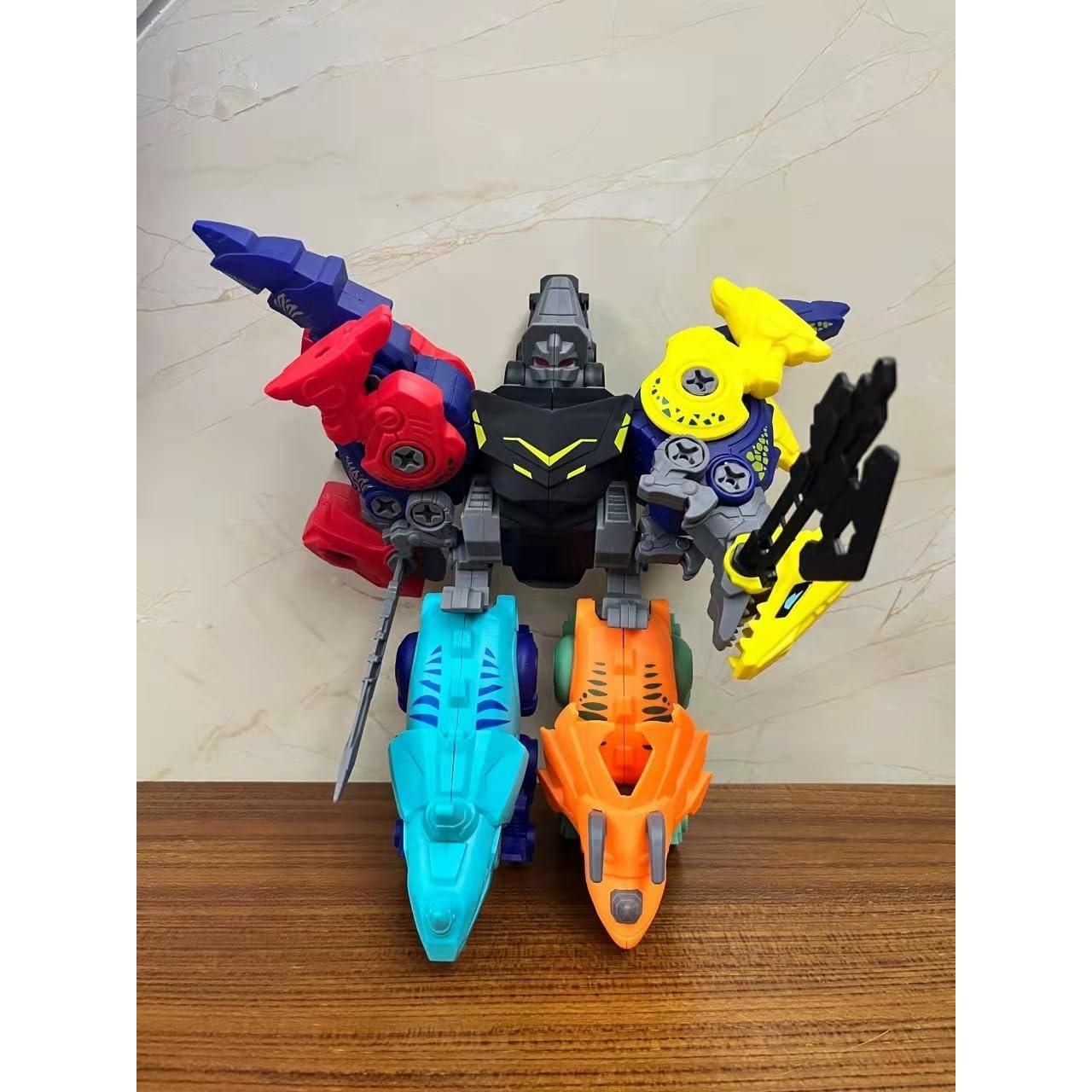 Robot Transformador Dinosaurio 5 en 1 Rockclo Juguete DIY