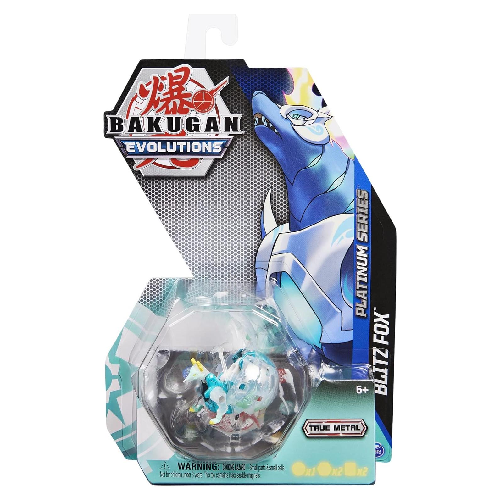Bakugan Platino Haos Blitz Fox Figura Metal 6.35x16.51cm