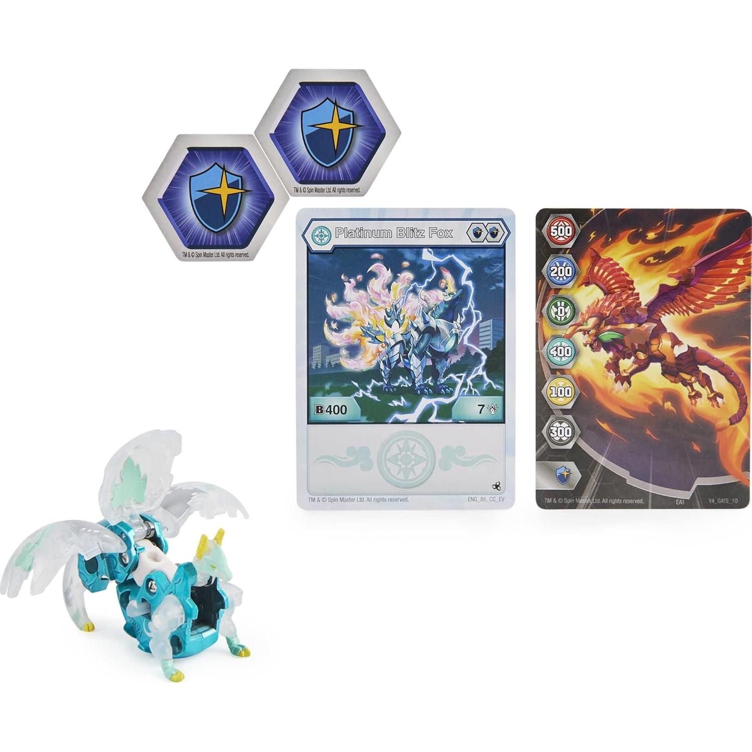 Bakugan Platino Haos Blitz Fox Figura Metal 6.35x16.51cm