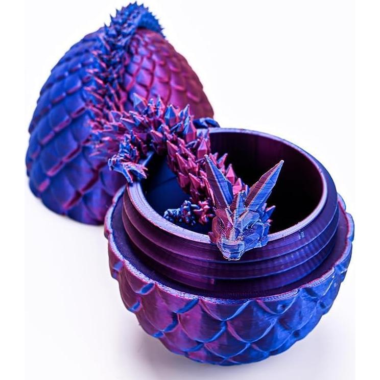 Huevo Sorpresa Dragón 3D Zobetro Decorativo Púrpura