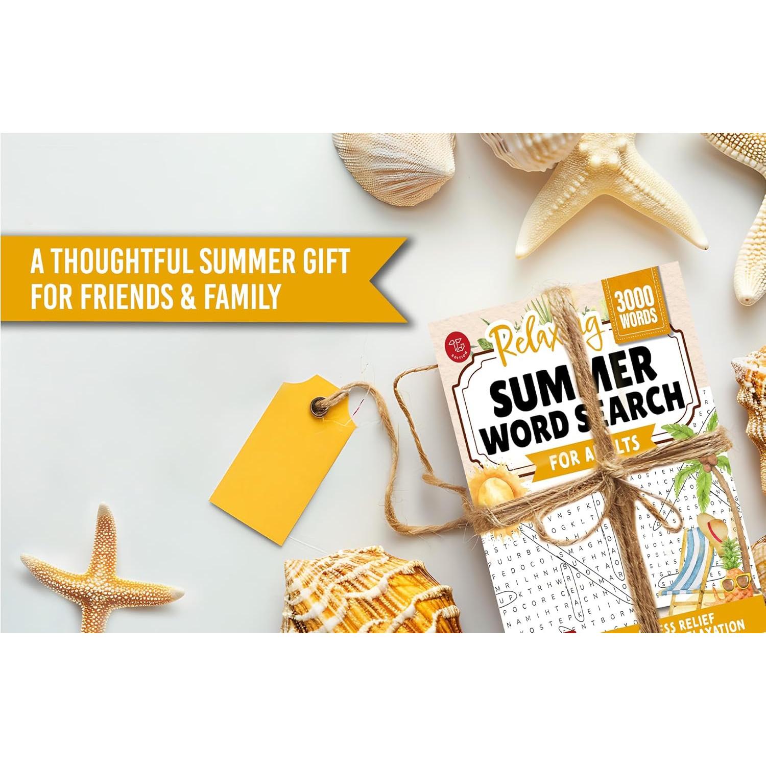 Relaxing Summer Word Search for Adults: Large Print Word Puzzles for Stress Relief and Beachside Relaxation (Word Find Books For Adults)