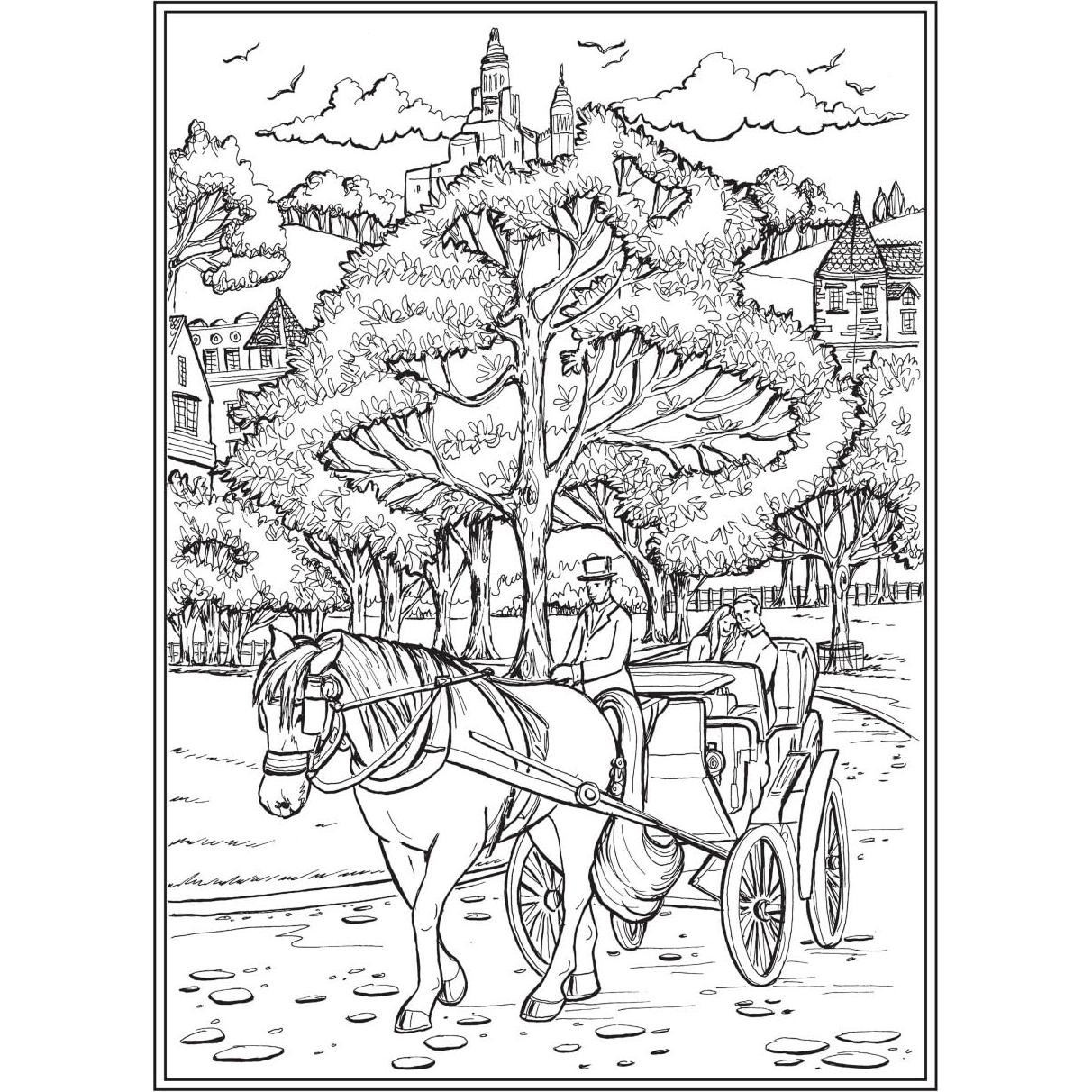 Adult Coloring Romantic Country Scenes Coloring Book (Adult Coloring Books: In The Country)
