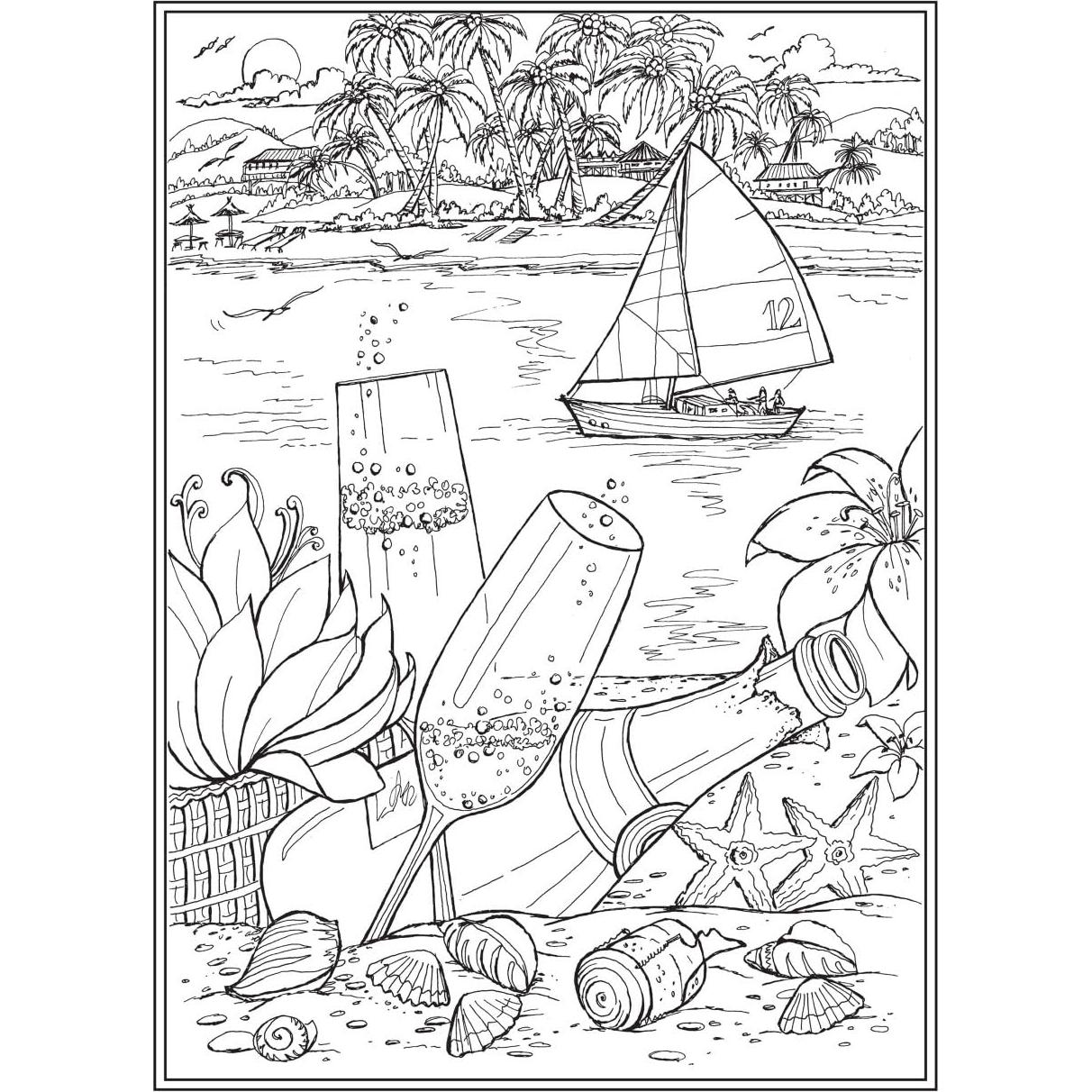Adult Coloring Romantic Country Scenes Coloring Book (Adult Coloring Books: In The Country)