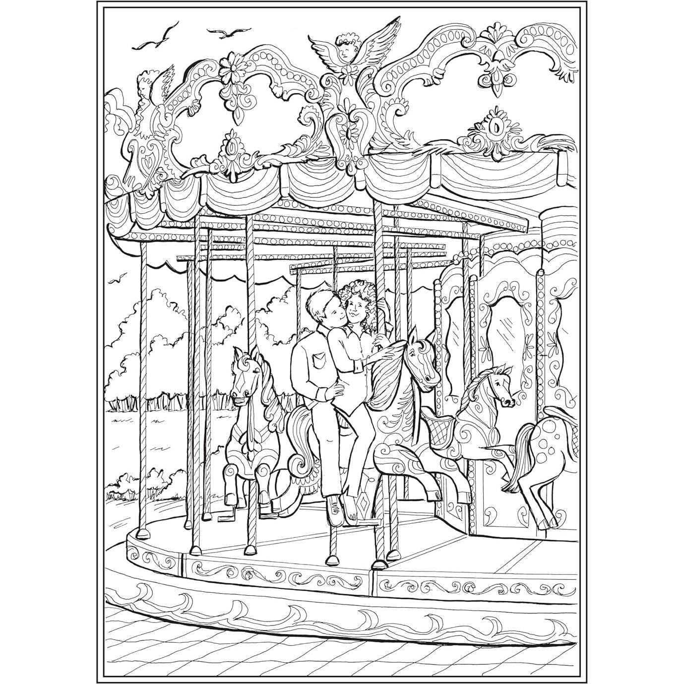 Adult Coloring Romantic Country Scenes Coloring Book (Adult Coloring Books: In The Country)