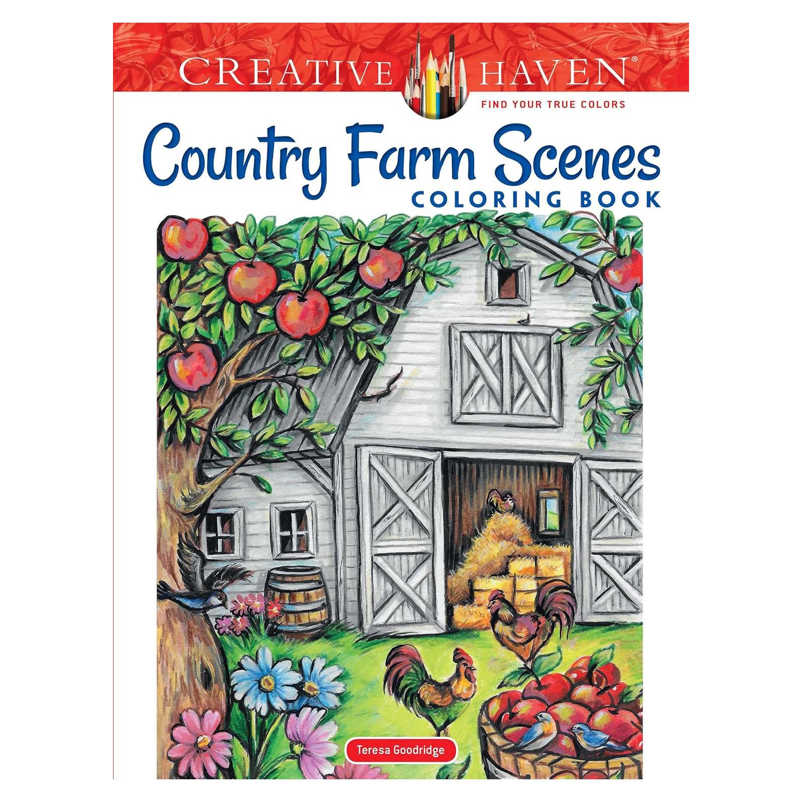 Creative Haven Country Farm Scenes Coloring Book: Relax & Find Your True Colors (Adult Coloring Books: In The Country)