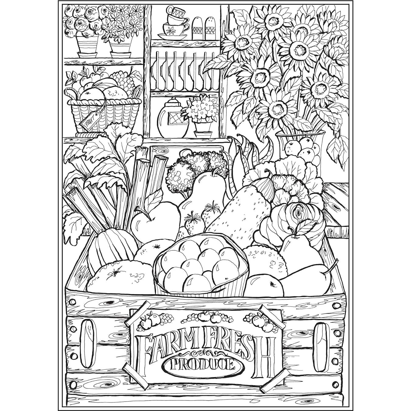 Creative Haven Country Farm Scenes Coloring Book: Relax & Find Your True Colors (Adult Coloring Books: In The Country)