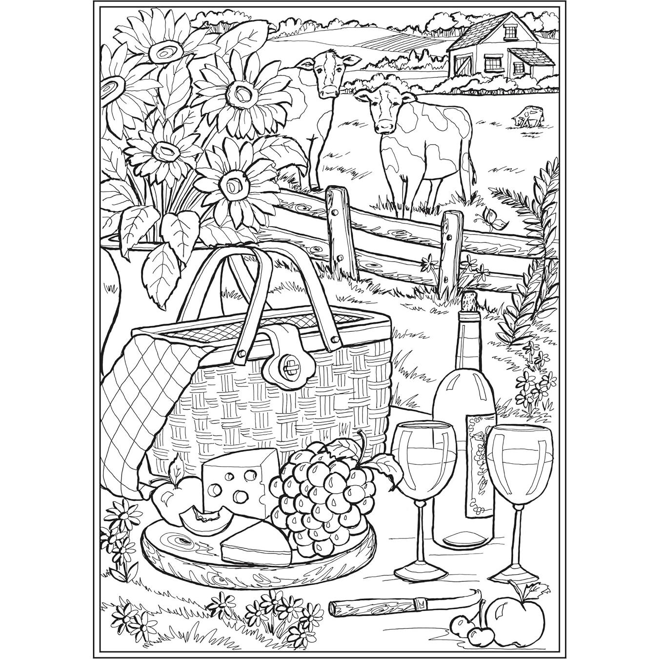 Creative Haven Country Farm Scenes Coloring Book: Relax & Find Your True Colors (Adult Coloring Books: In The Country)