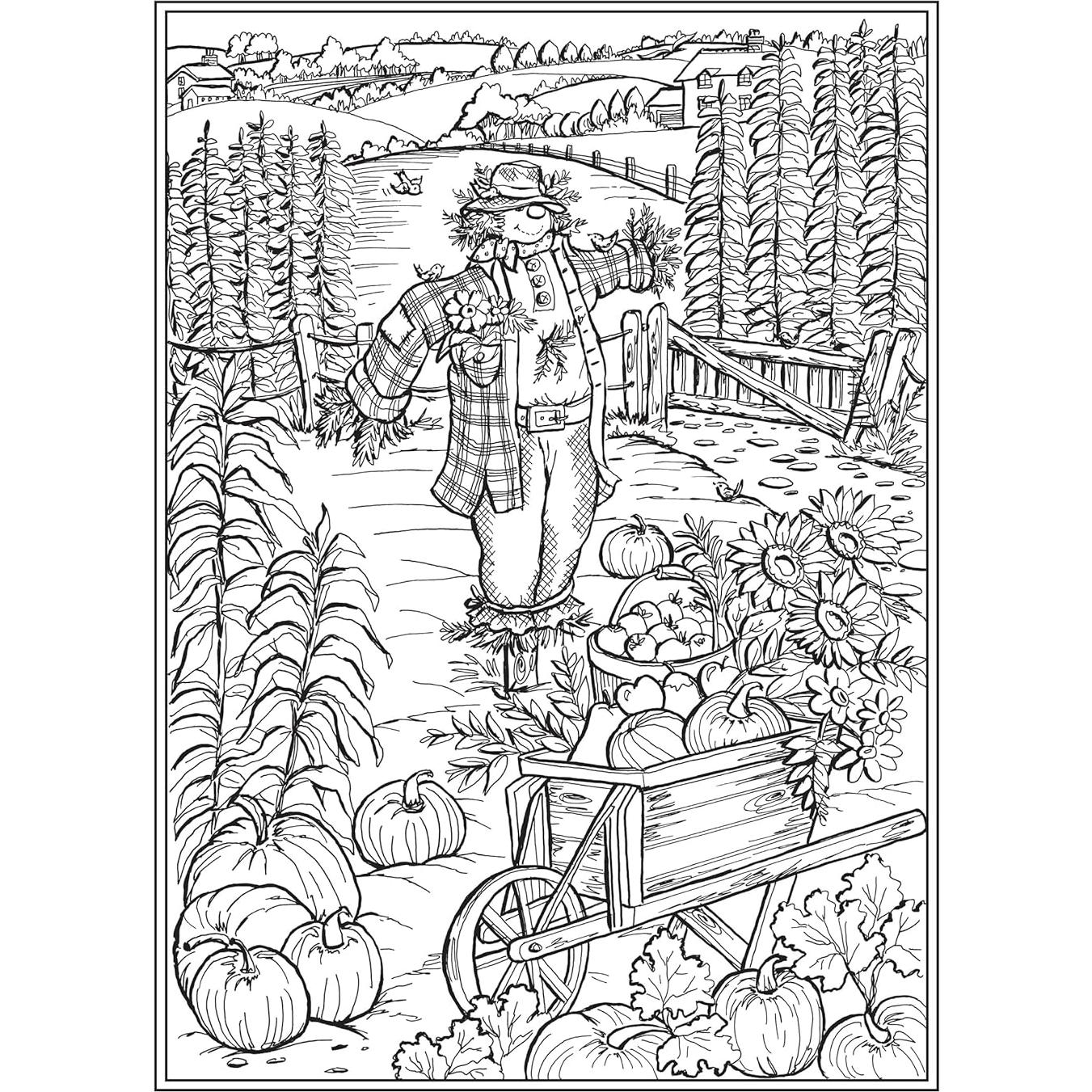 Creative Haven Country Farm Scenes Coloring Book: Relax & Find Your True Colors (Adult Coloring Books: In The Country)