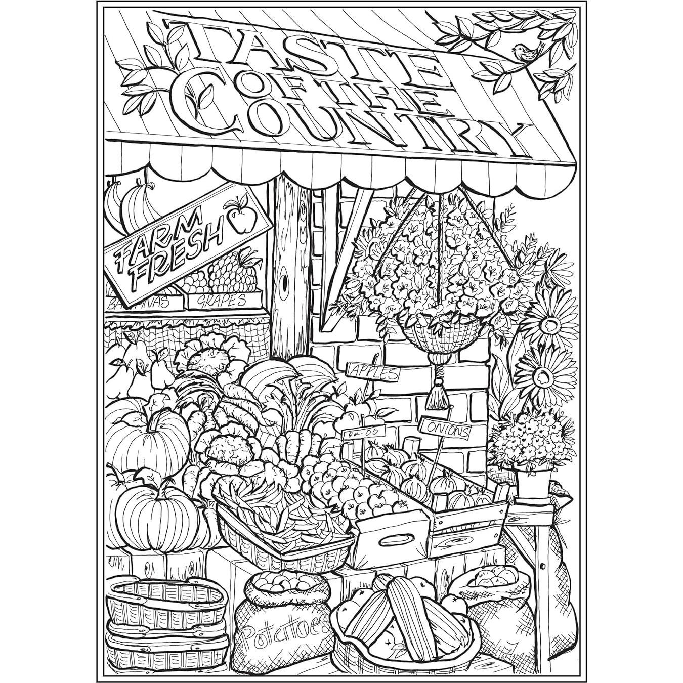 Creative Haven Country Farm Scenes Coloring Book: Relax & Find Your True Colors (Adult Coloring Books: In The Country)