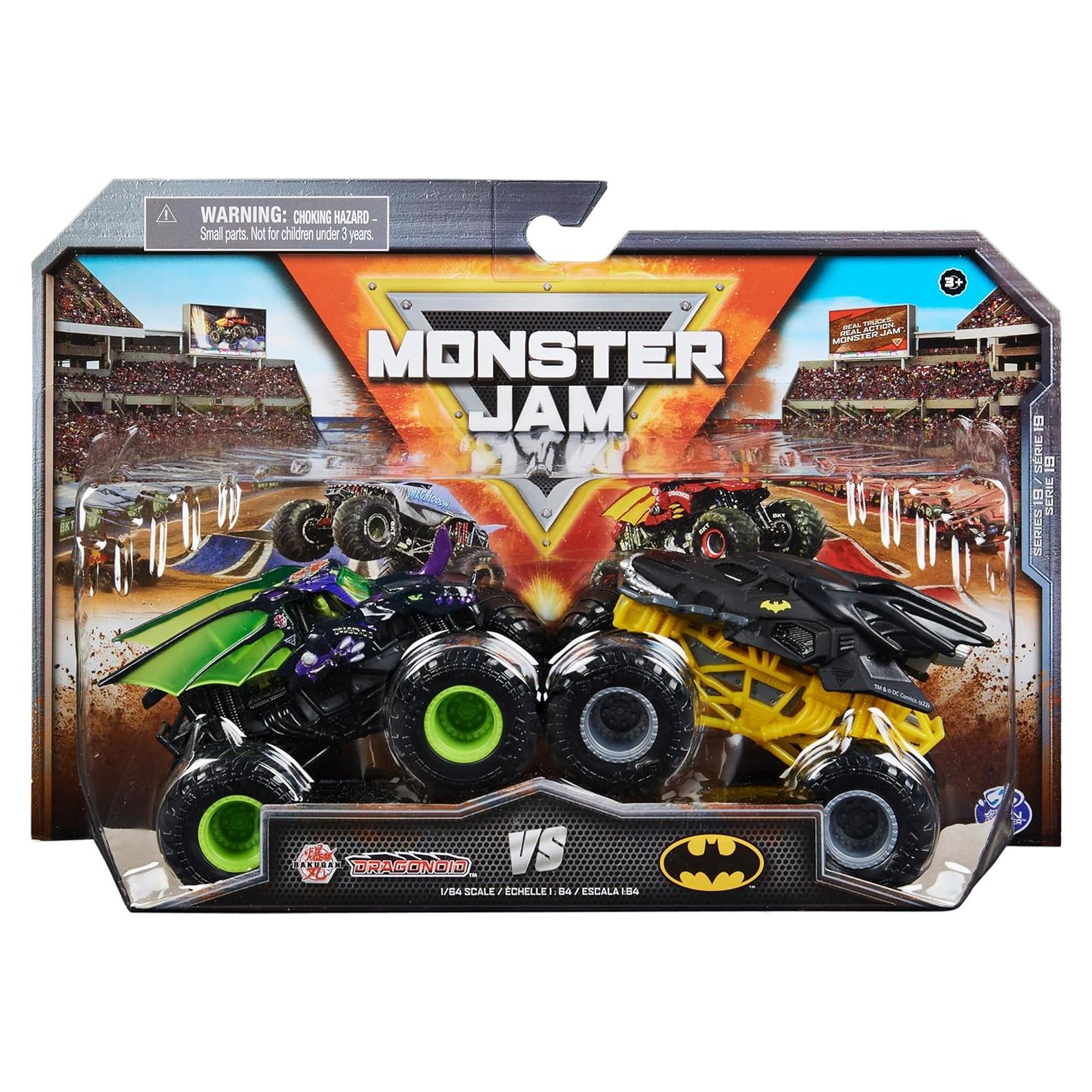 Camiones Monster Jam Spin Master Dragonoid y Batman 1:64