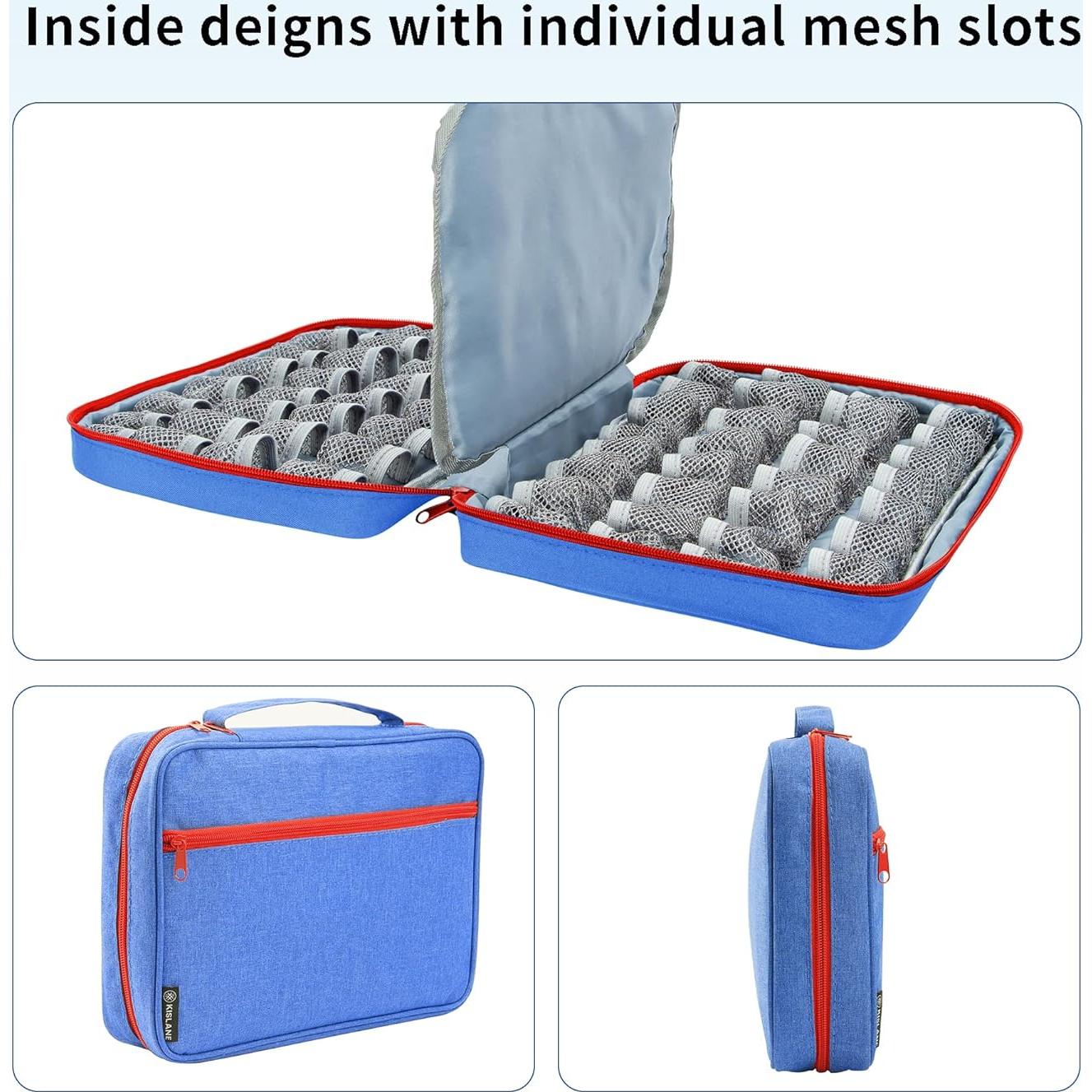 Funda KISLANE para 64 Figuras Bakugan con Accesorios Azul