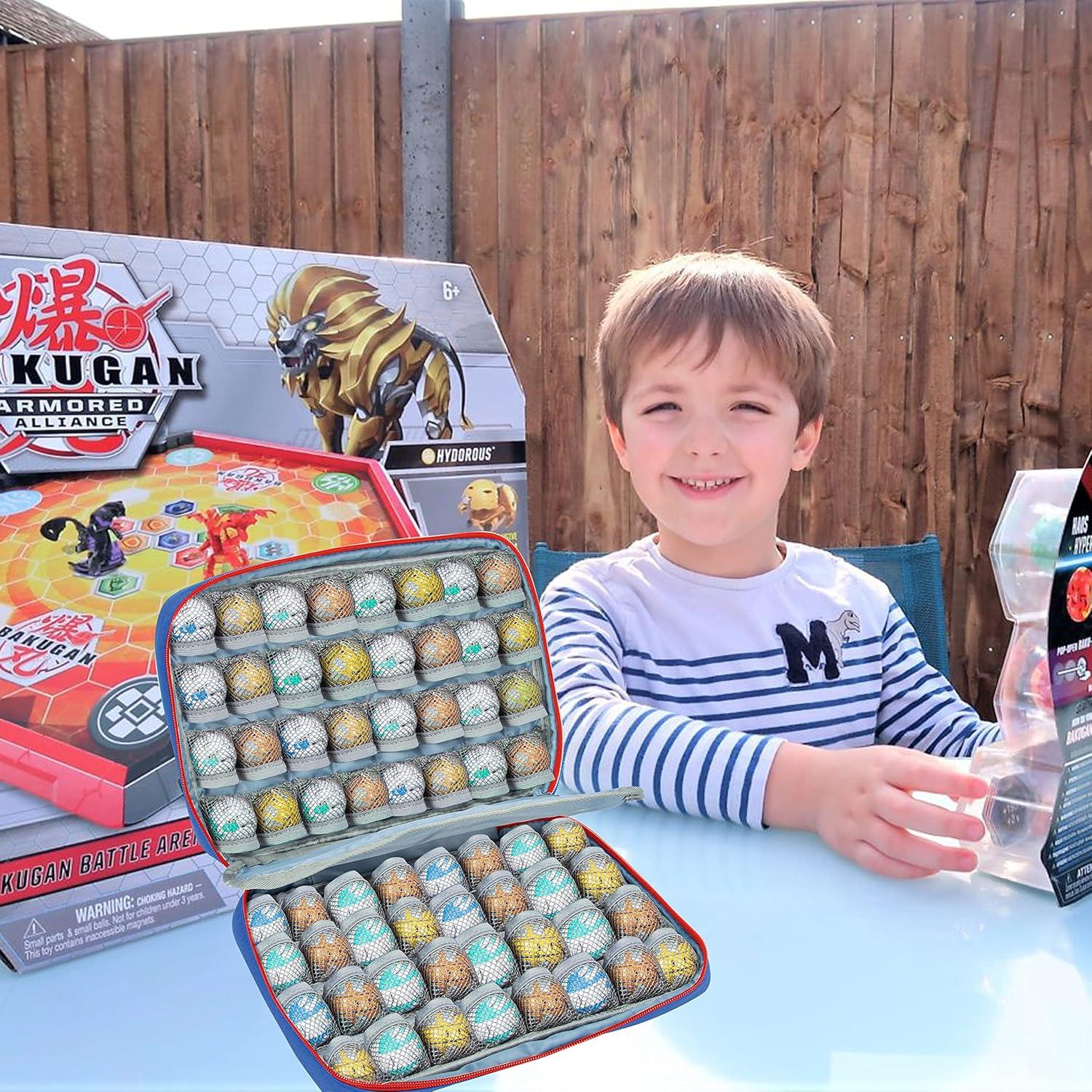 Funda KISLANE para 64 Figuras Bakugan con Accesorios Azul