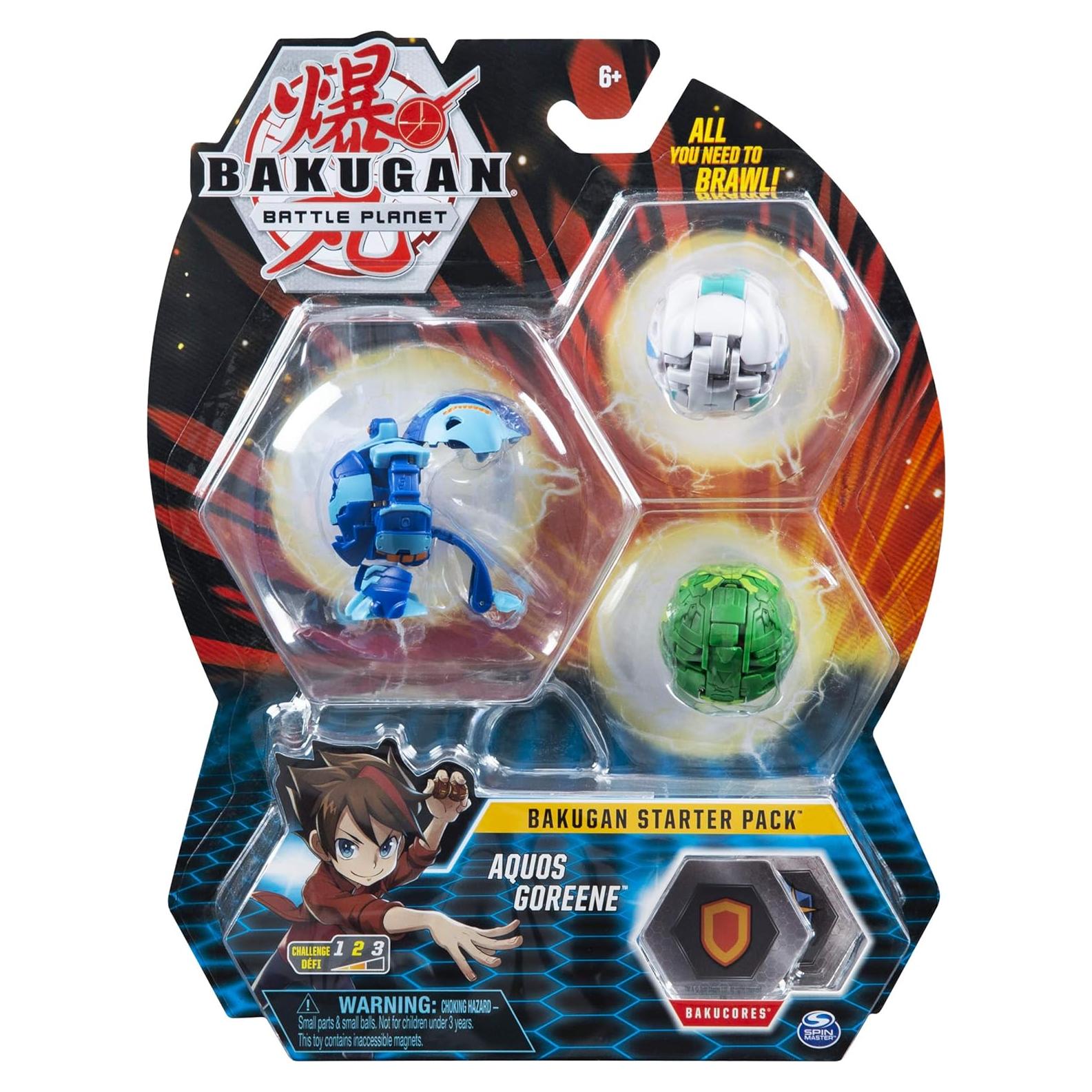 Paquete Inicial Bakugan Spin Master 3 Figuras Transformadoras