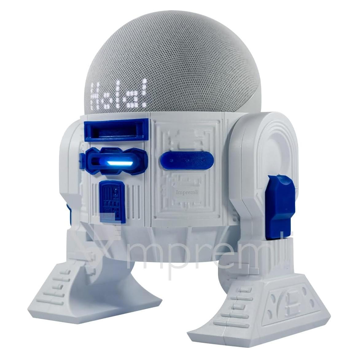 Soporte de Altavoz Rus-T1 para Alexa y Google Home - Blanco/Azul