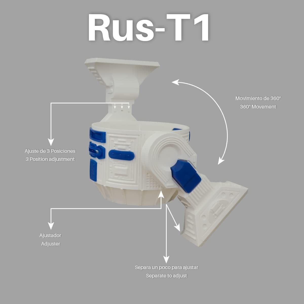 Soporte de Altavoz Rus-T1 para Alexa y Google Home - Blanco/Azul