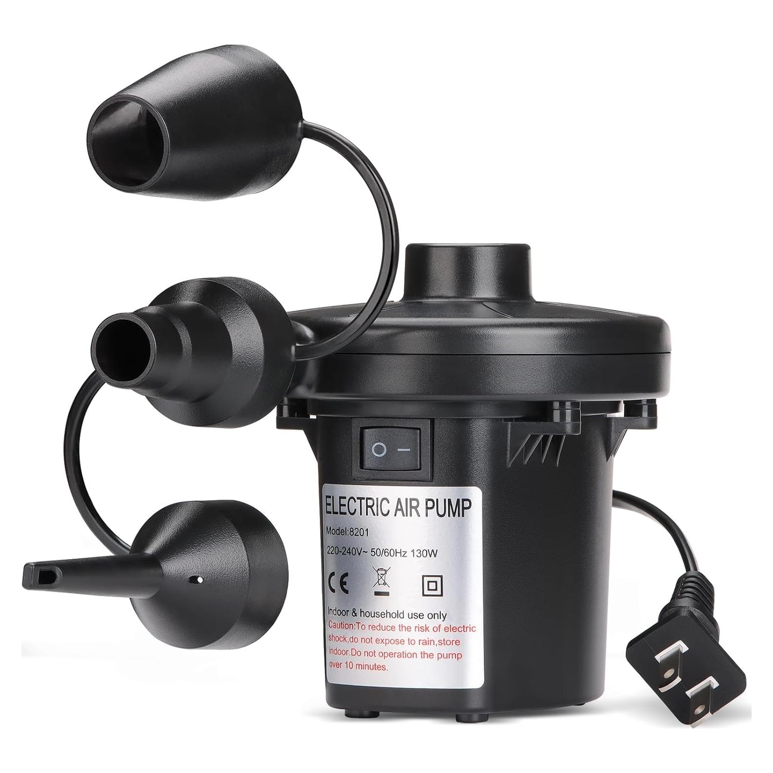 Bomba de Aire Eléctrica InflateBeasts 130W 3 Boquillas