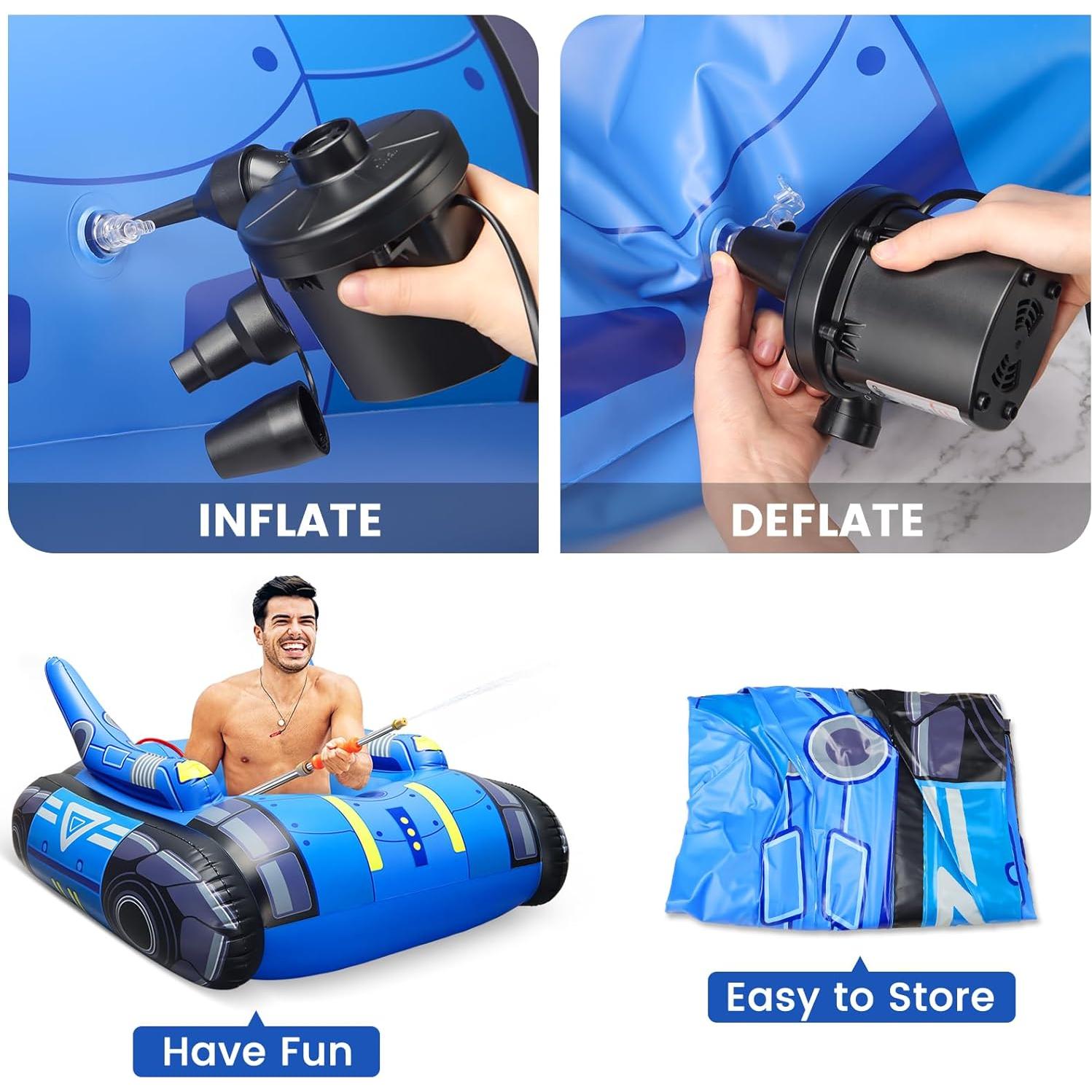 Bomba de Aire Eléctrica InflateBeasts 130W 3 Boquillas