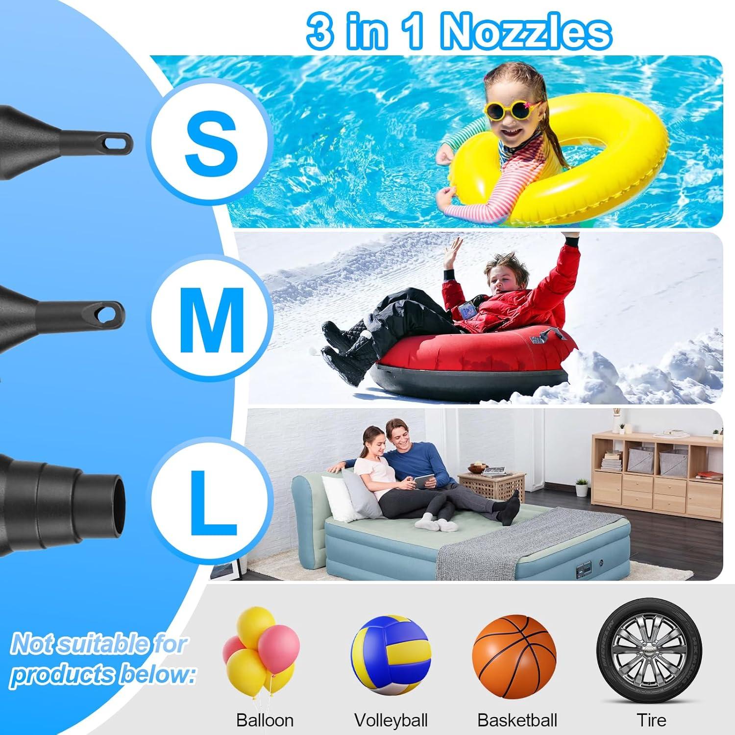 Bomba de aire recargable AGPTEK 4000mAh inflador portátil