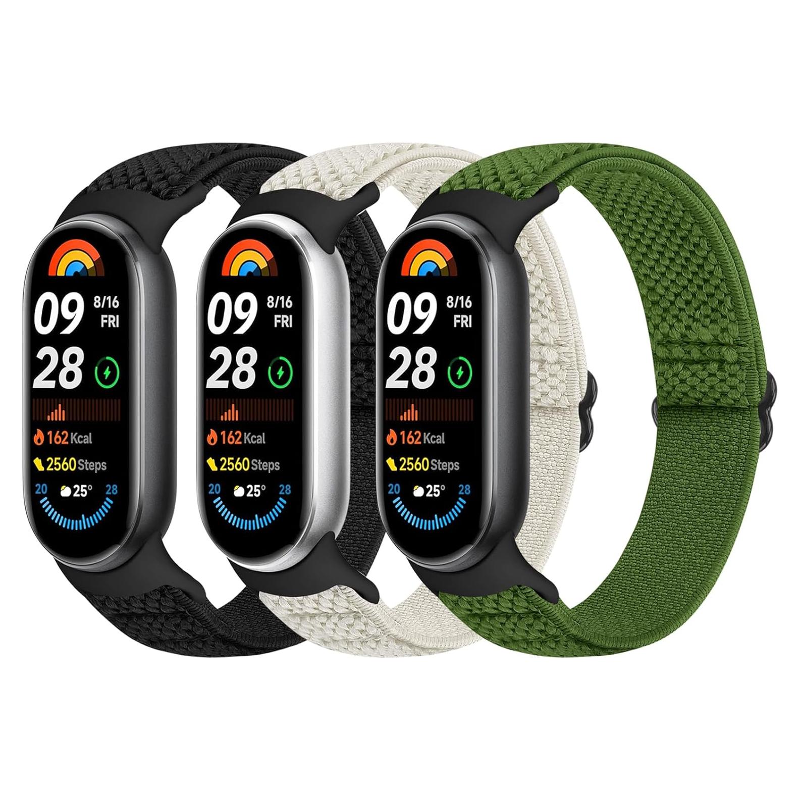 Correa de Nylon Elástico para Xiaomi Smart Band 9/8 - 3 PCS