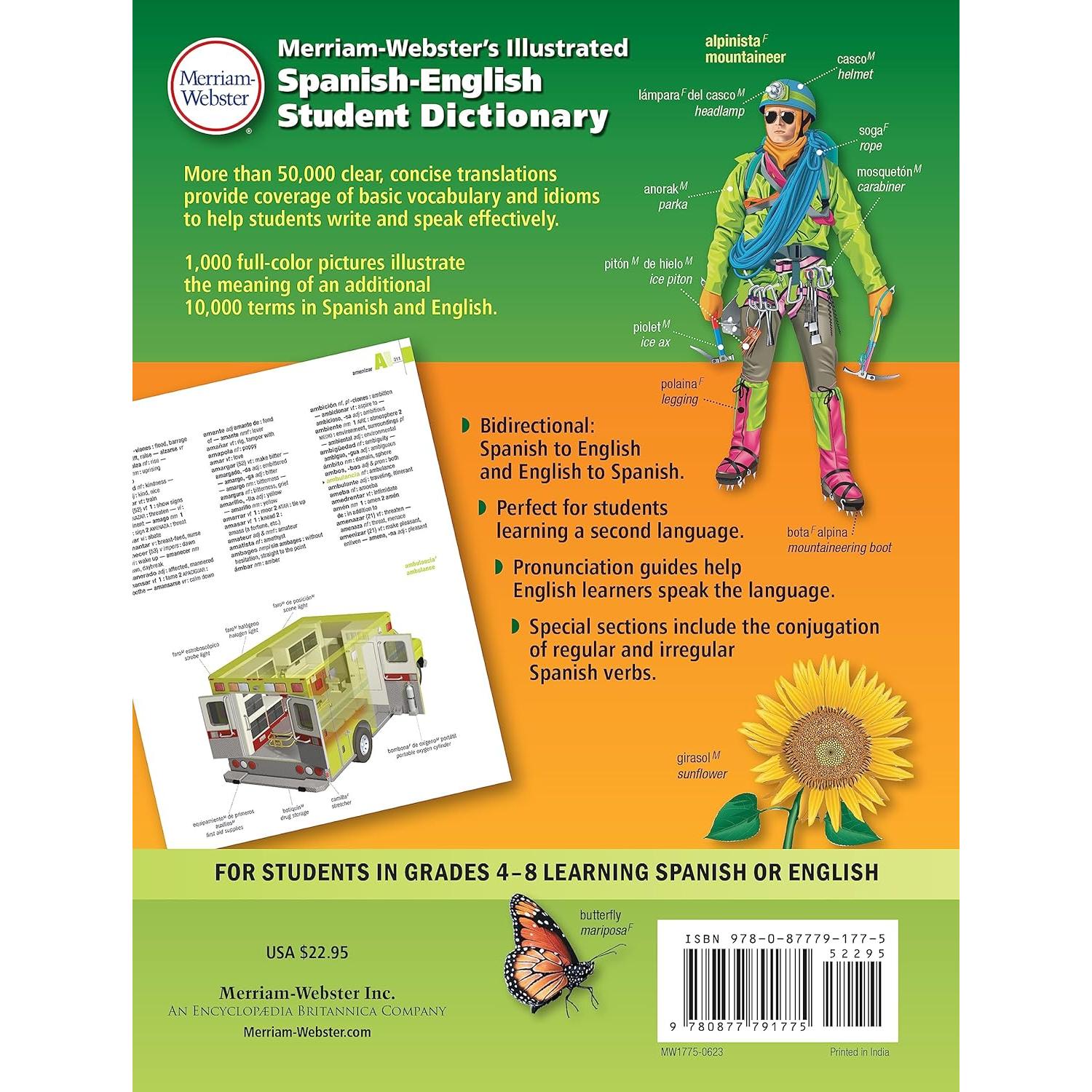 Merriam-Webster's Illustrated Spanish-English Student Dictionary, Newest Edition, (Spanish & English Edition) (English and Spanish Edition)