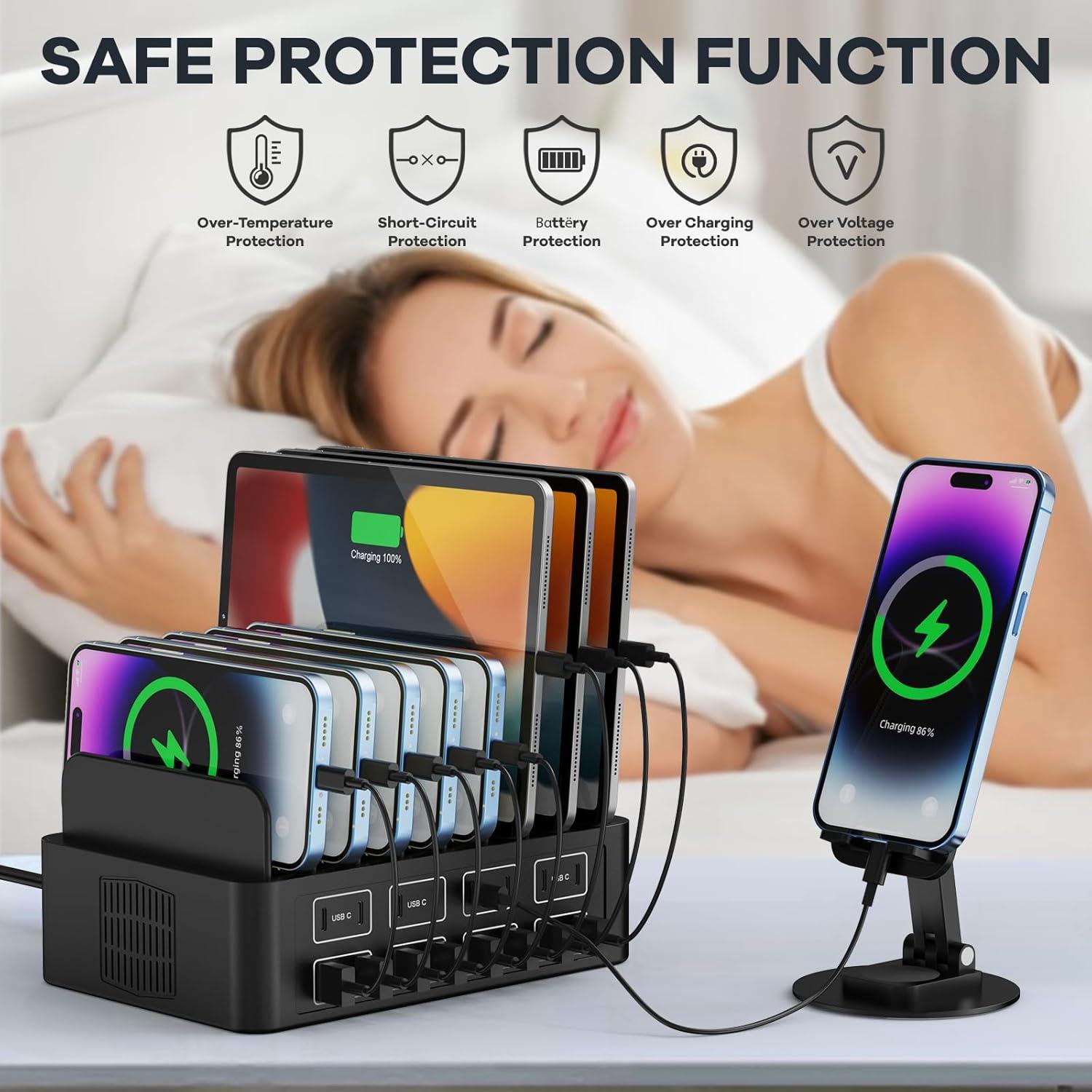 Estación de Carga Rápida 150W RUANSZZ 16 Puertos USB-C