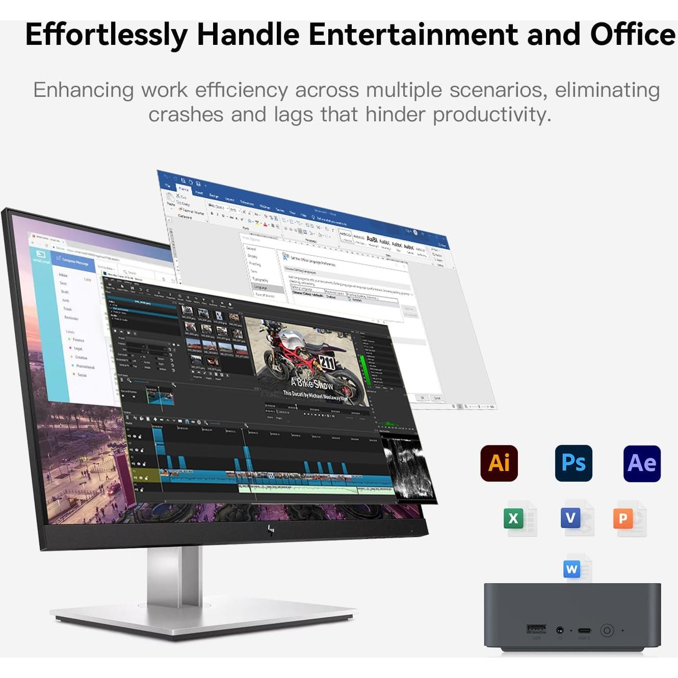 Beelink EQR5 Mini PC AMD Ryzen 7 32GB RAM 500GB SSD