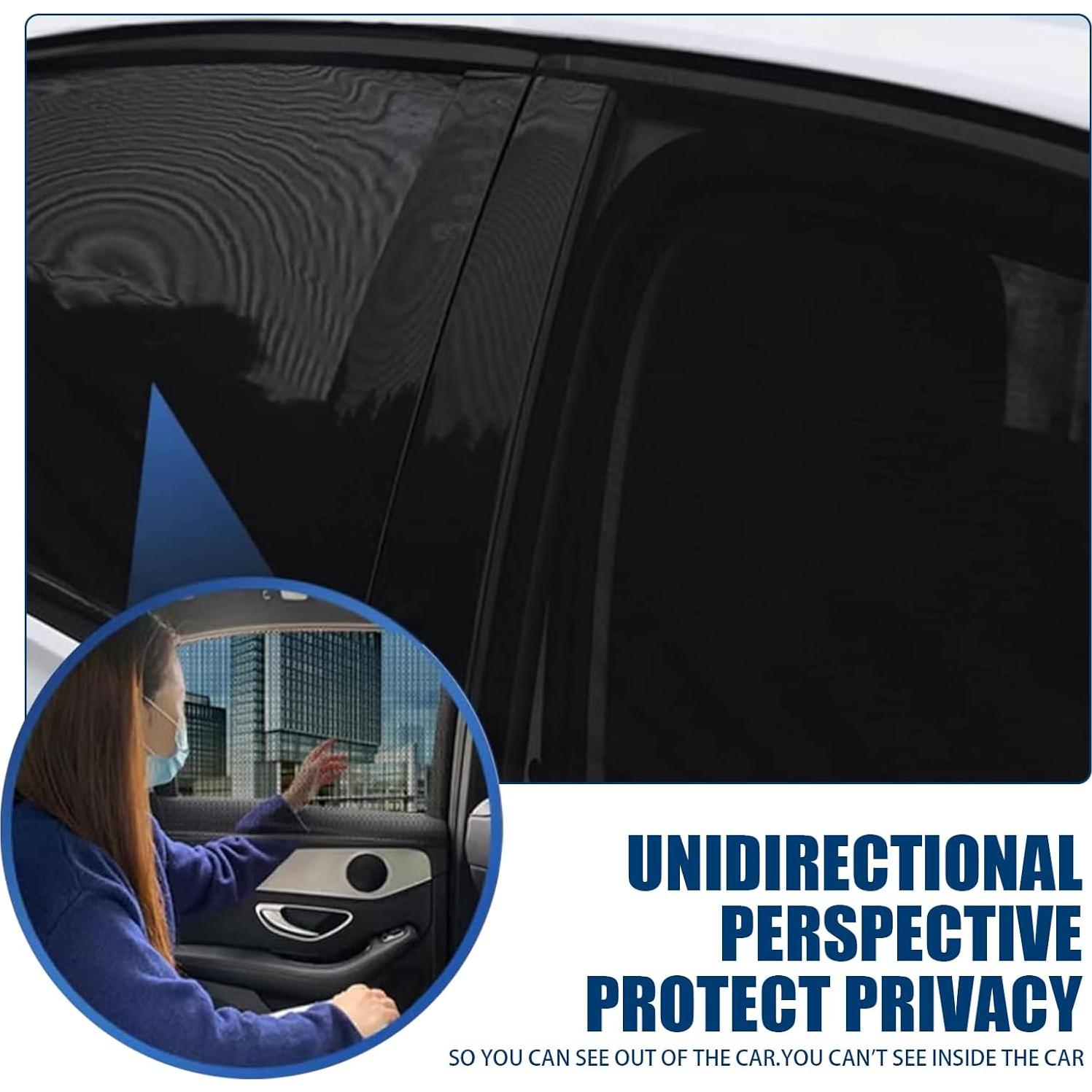 4 Sombrillas para Ventanas de Auto Gunroil UV Plegables 79x53.8cm