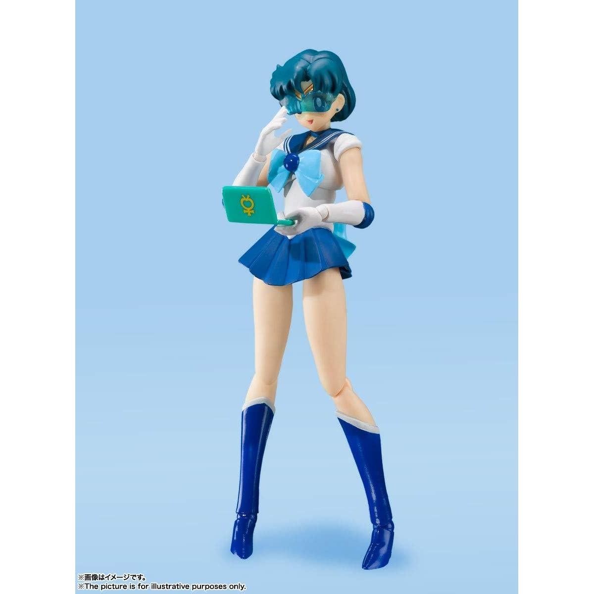 Figura S.H. Figuarts Sailor Mercury Bandai 15 cm Edición Color