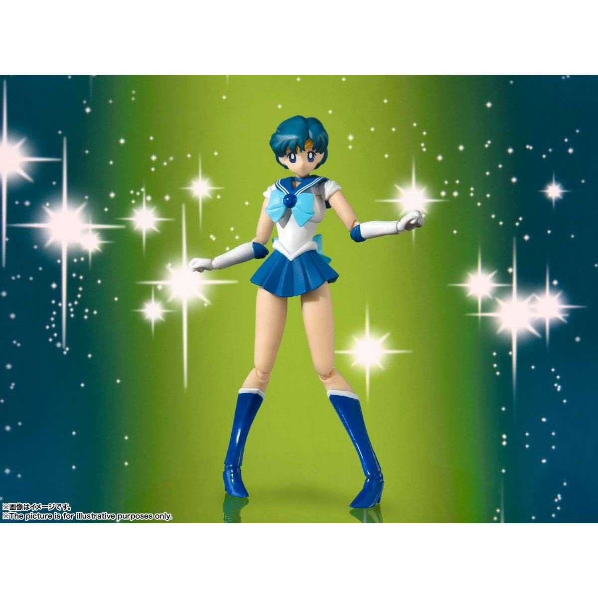 Figura S.H. Figuarts Sailor Mercury Bandai 15 cm Edición Color