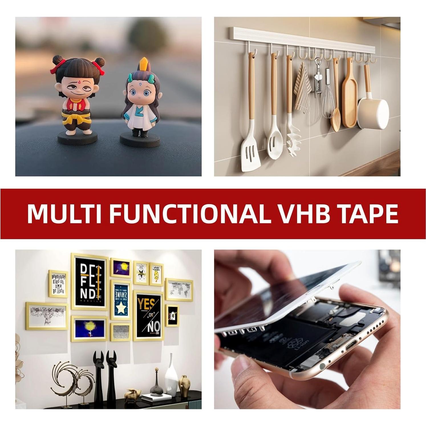 Cinta VHB 3M 4905 Doble Cara 1.27cm x 4.7m Transparente