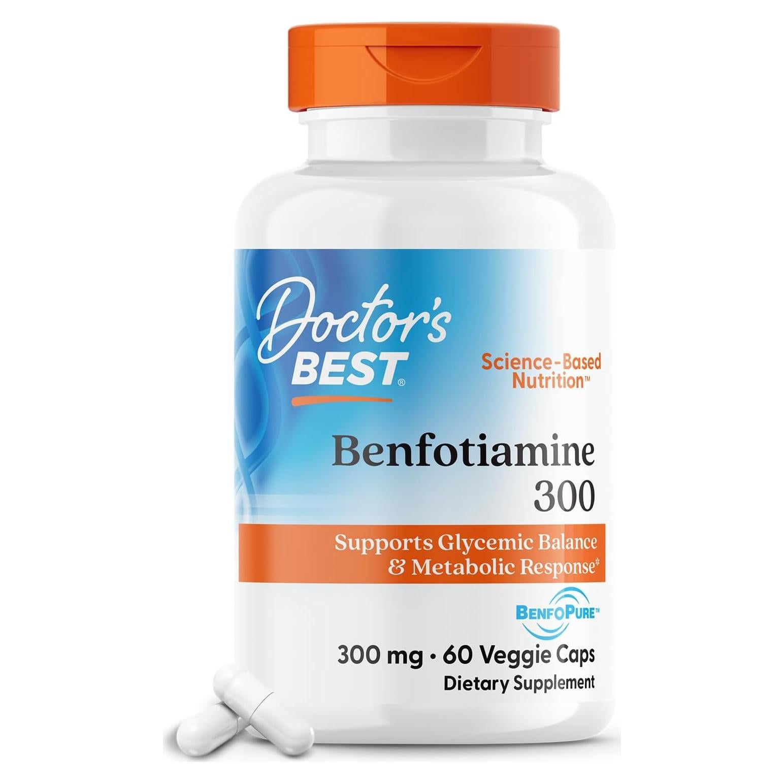 Benfotiamina Doctor's Best 300 mg 60 Cápsulas Veganas