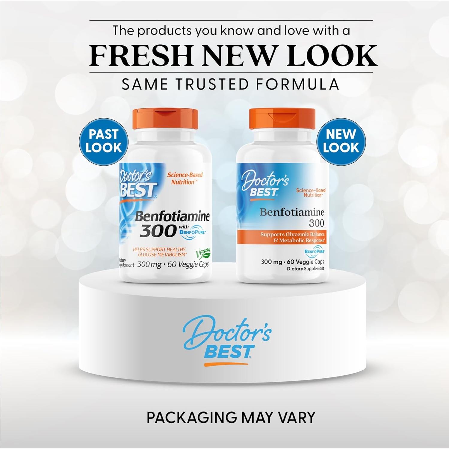 Benfotiamina Doctor's Best 300 mg 60 Cápsulas Veganas