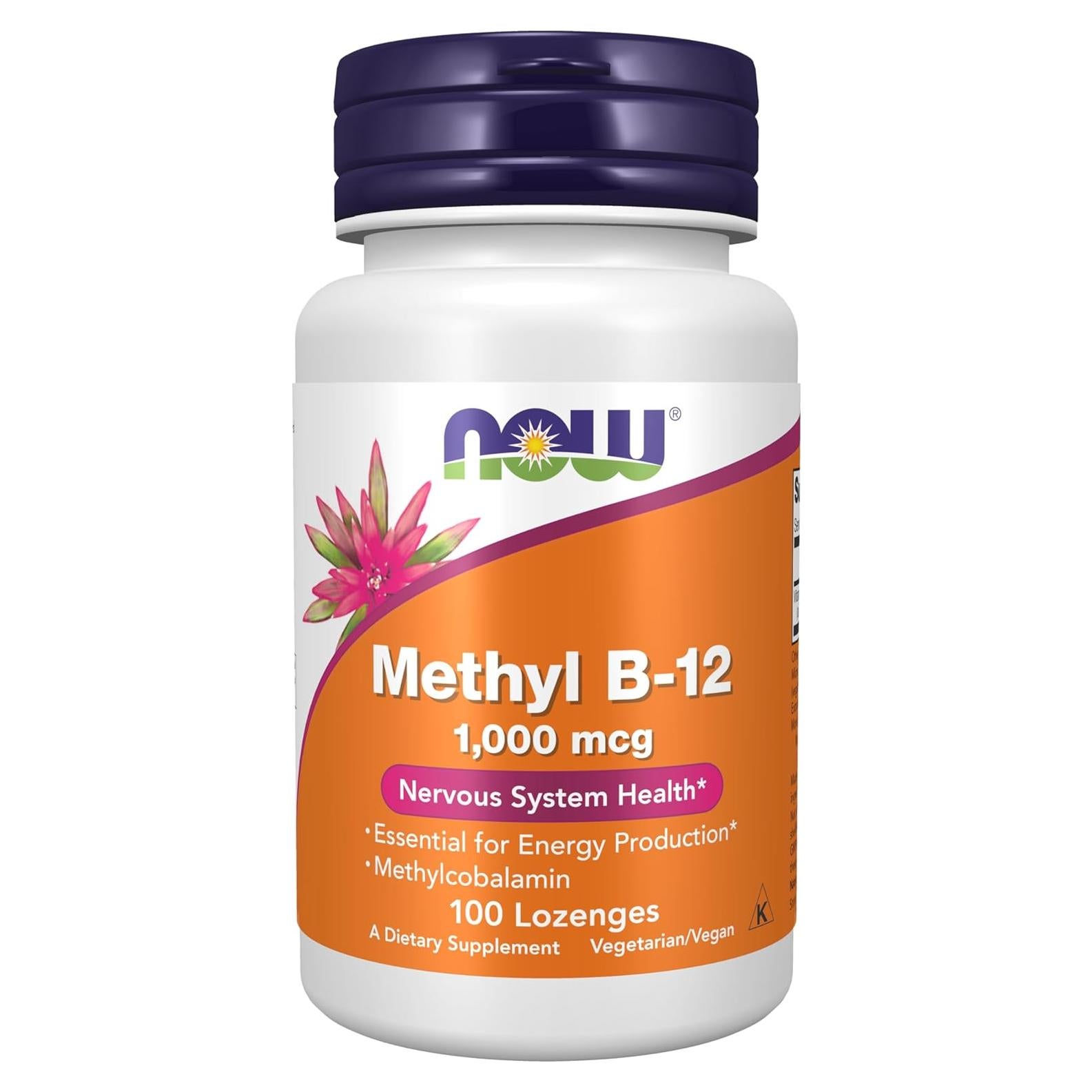 NOW Foods Methyl B-12 1000 mcg Vegano 100 Pastillas