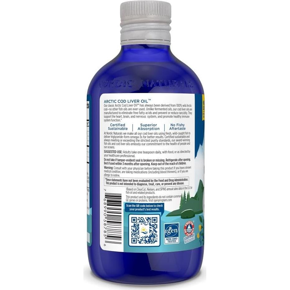 Aceite de Hígado de Bacalao Ártico Nordic Naturals 236.6 ml