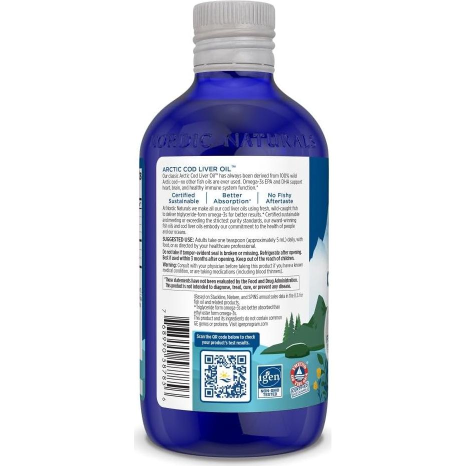 Aceite de Hígado de Bacalao Ártico Nordic Naturals 236.6 ml