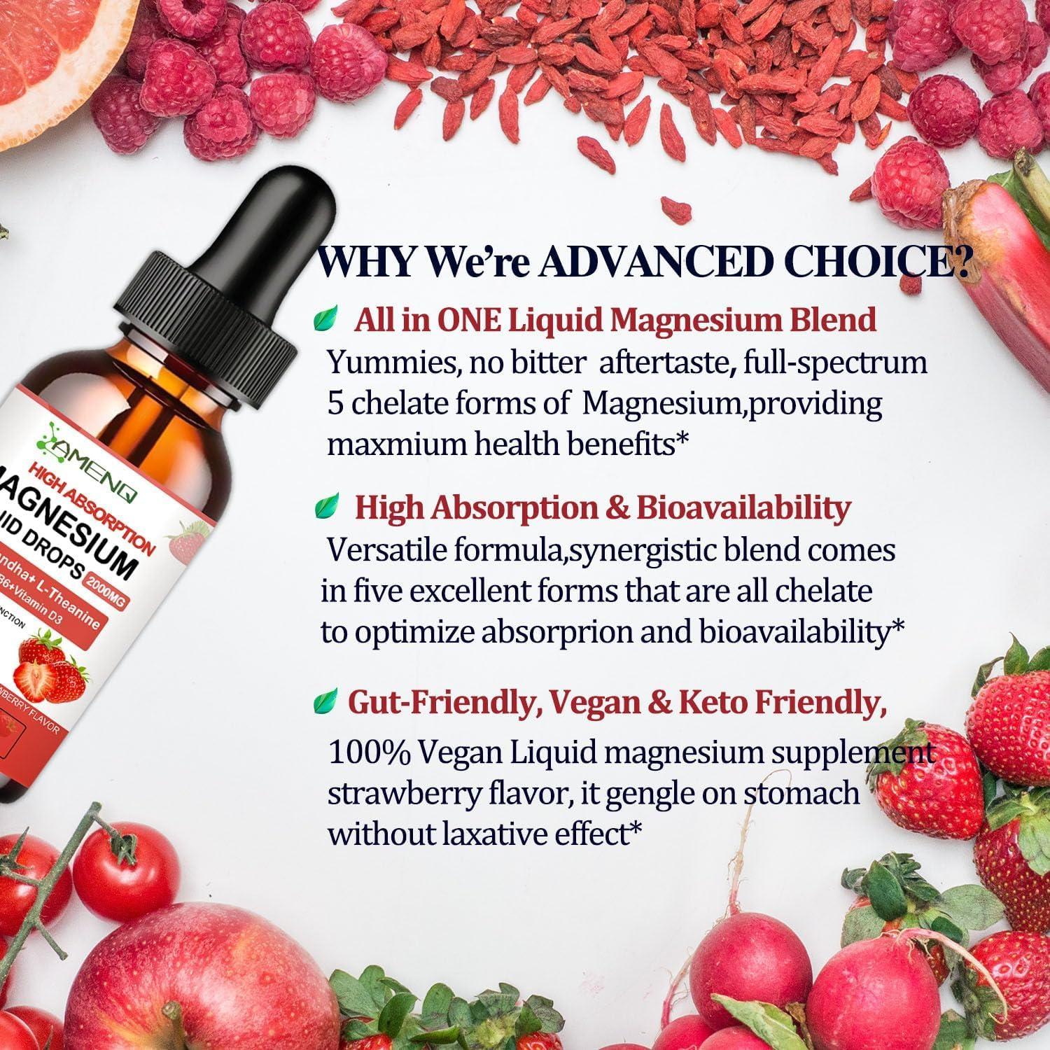 Suplemento Líquido de Cortisol AMENQ 60ml - Magnesio y Ashwagandha