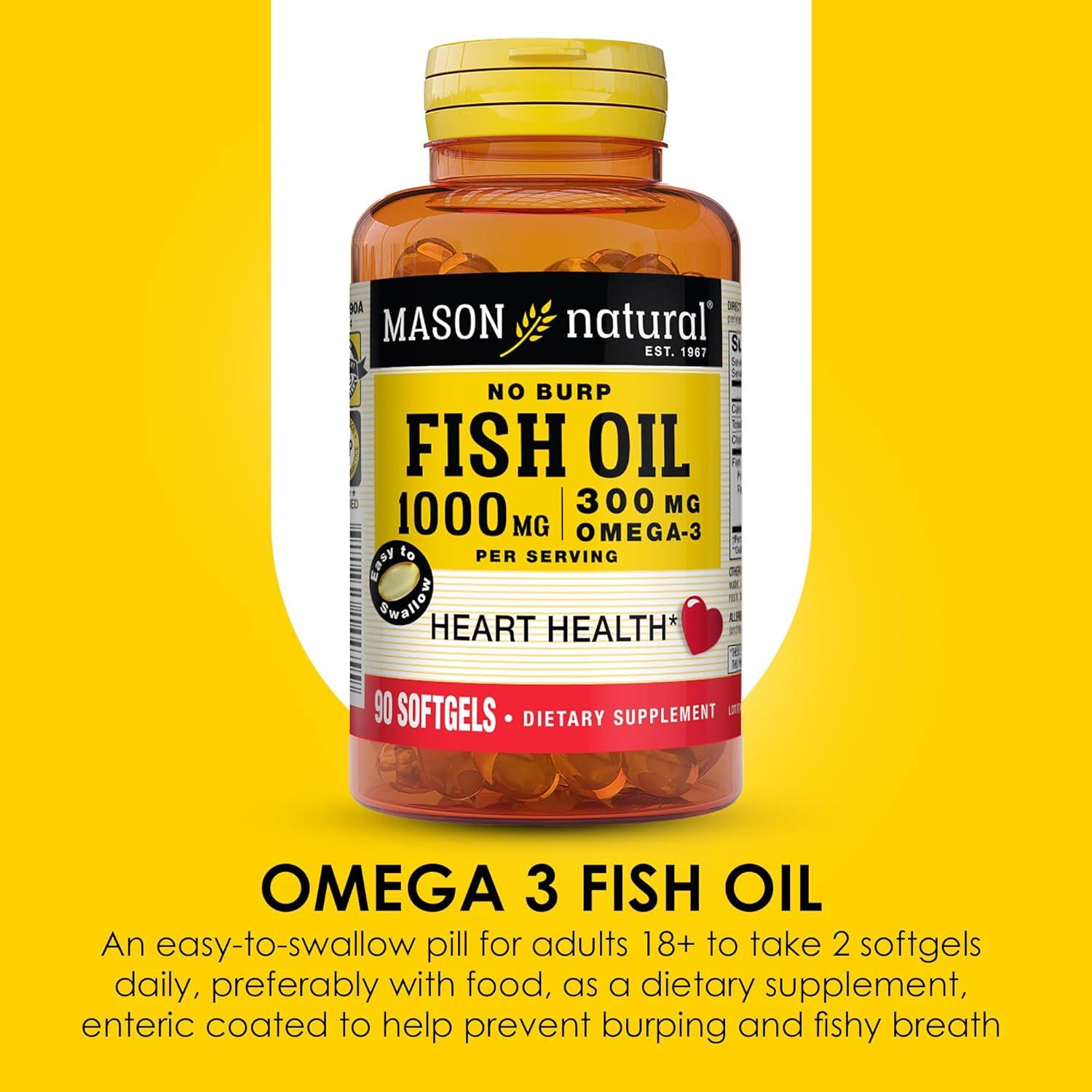 Suplemento Omega 3 Mason Natural 1000mg 90 Gelatinas Blandas
