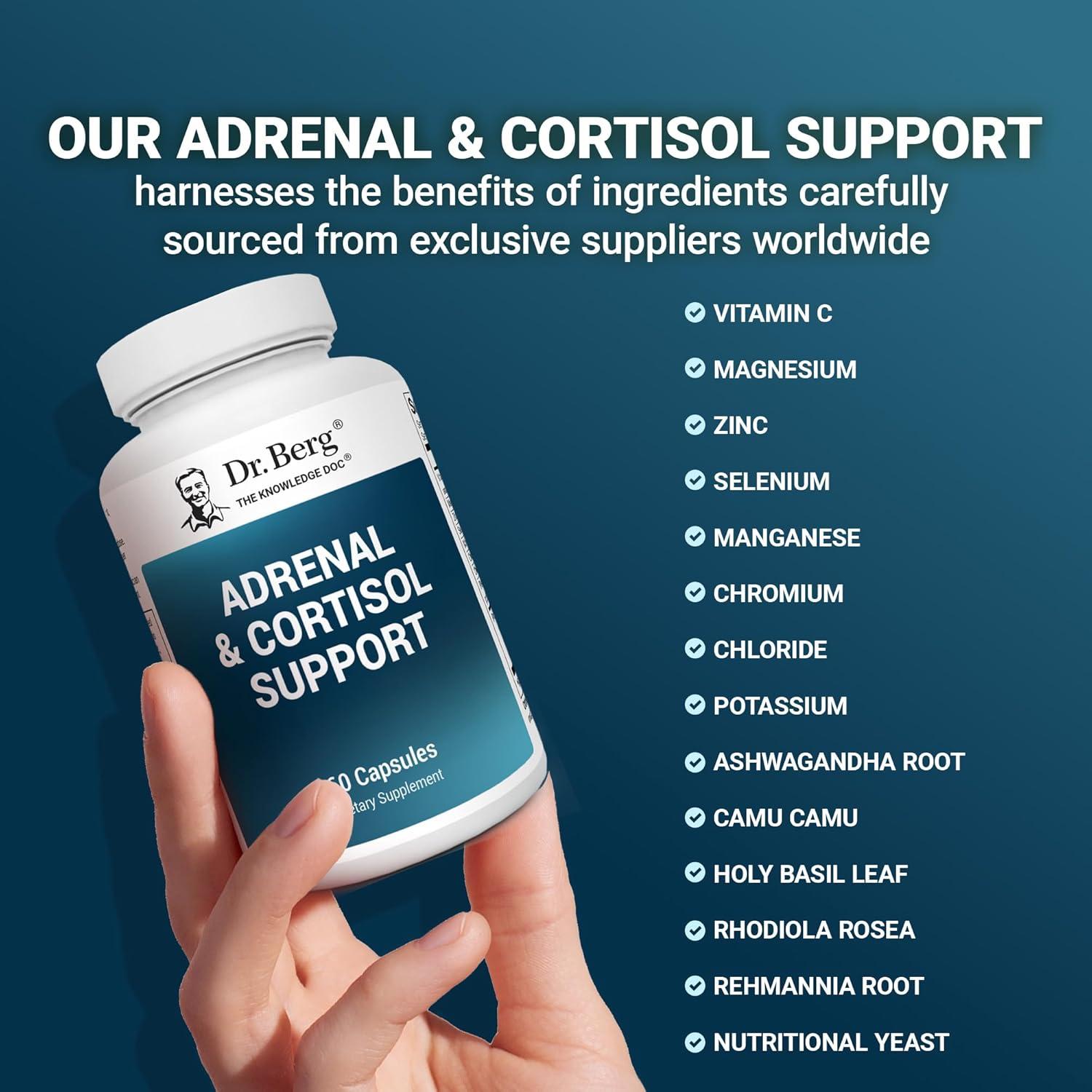 Cápsulas de Cortisol Dr. Berg - Suplemento Adrenal 60 Unidades