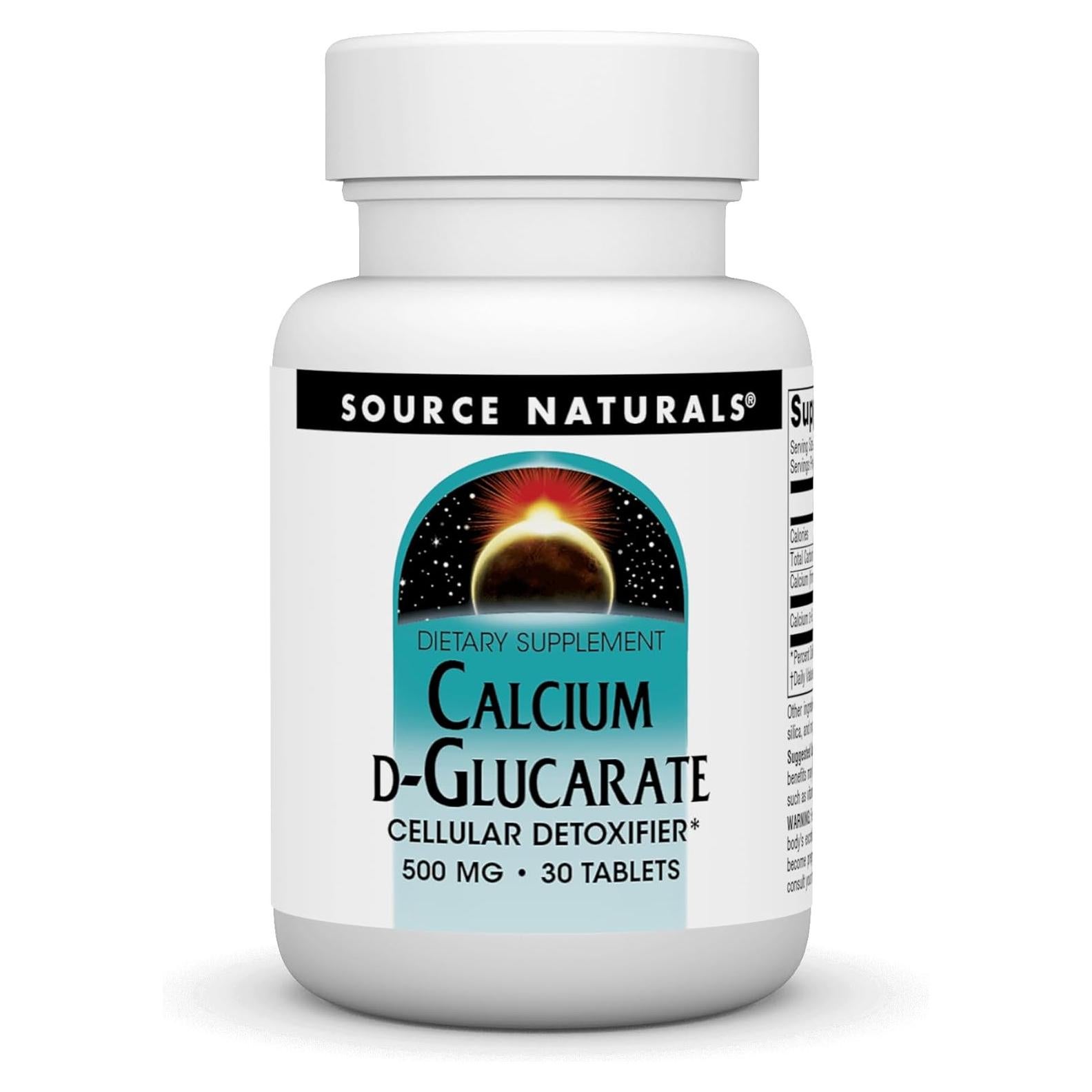 Calcio D-Glucarato 500mg Source Naturals - 30 Tabletas