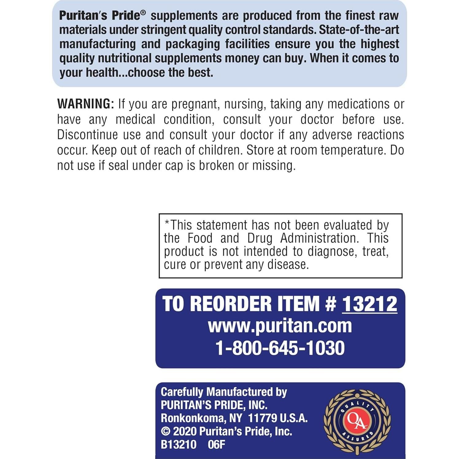 Calcio Coralino Triple Fuerza Puritan's Pride 1500mg 120 Cápsulas