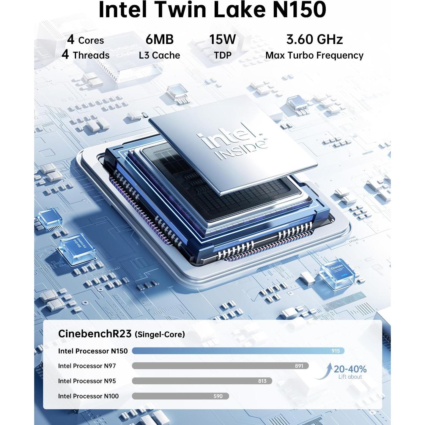 Mini PC KAMRUI Essenx E2 N150 8GB RAM 256GB SSD 4K