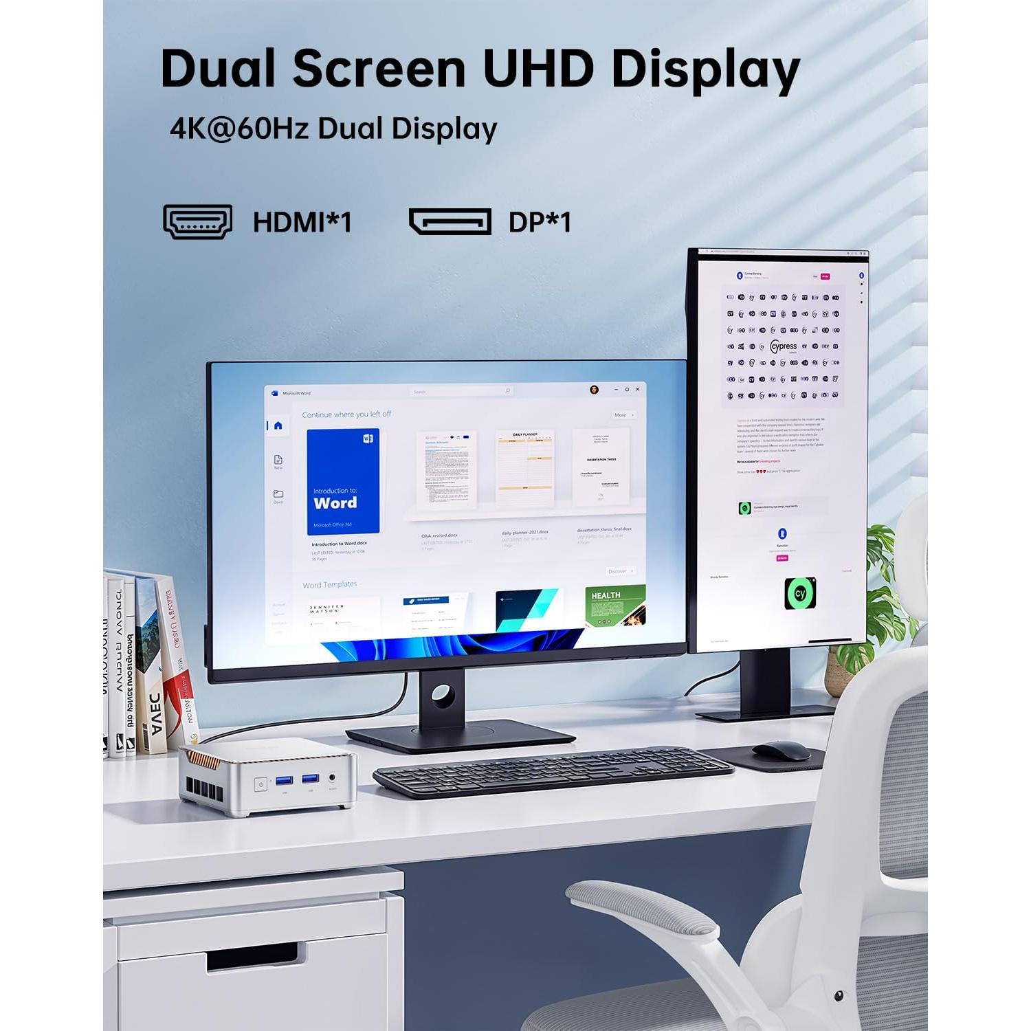 Mini PC KAMRUI Essenx E2 N150 8GB RAM 256GB SSD 4K